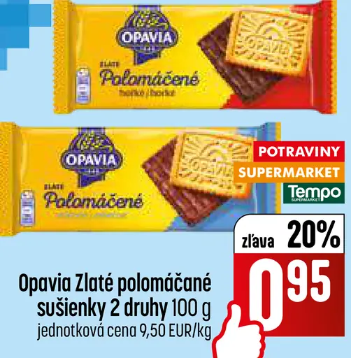 Opavia Zlaté sušienky 2 druhy