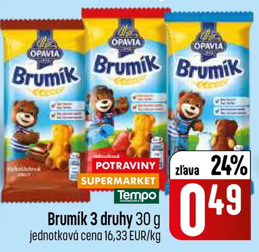 Brumík 3 druhy