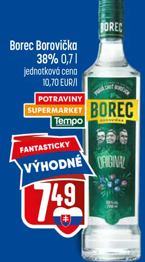 Borec borovička 38 %