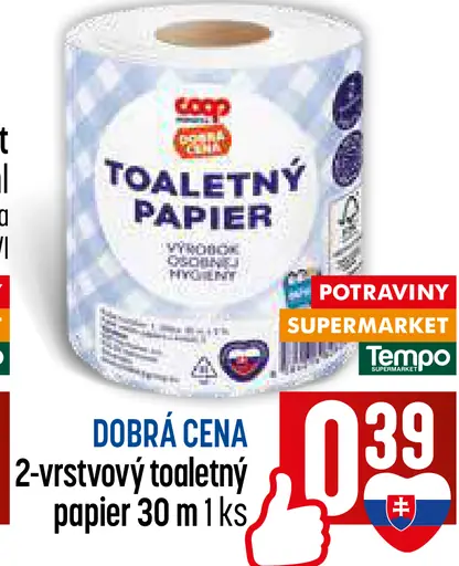 COOP Toaletný papier 2-vrstvový