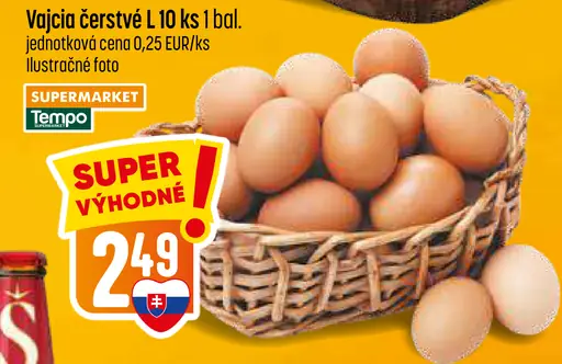 Vajcia L čerstvé