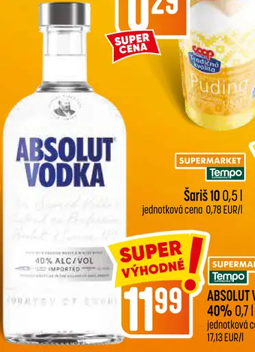 Absolut vodka 40 %