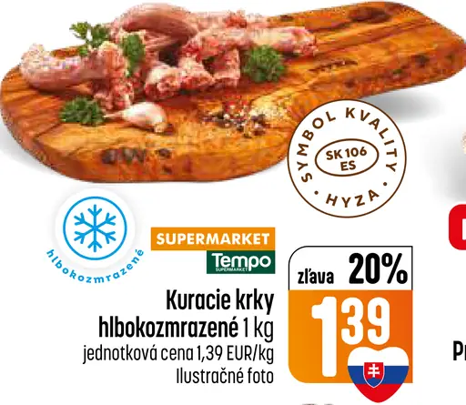 Kuracie krky hlboko zmrazené