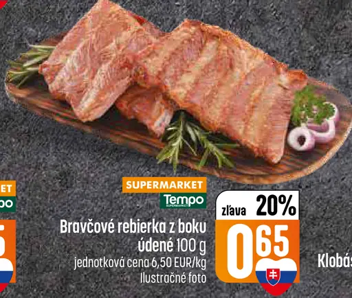 Bravčové rebierka z bočka