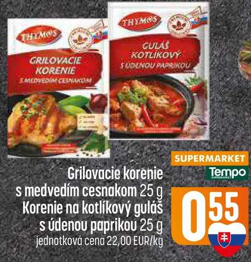 Grilovacie korenie s medvedím cesnakom