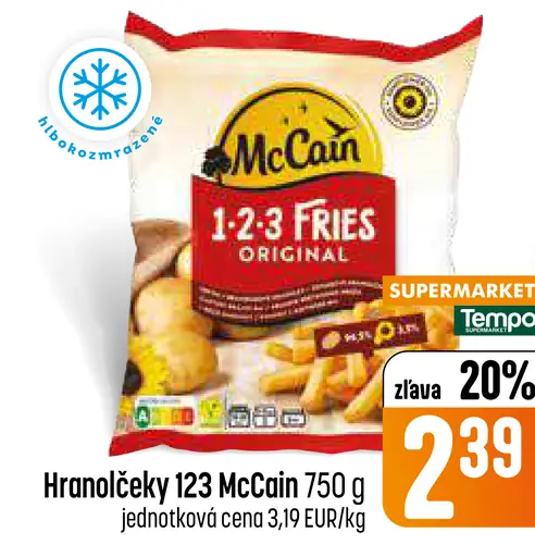 McCain hranolčeky 1-2-3 Fries Original