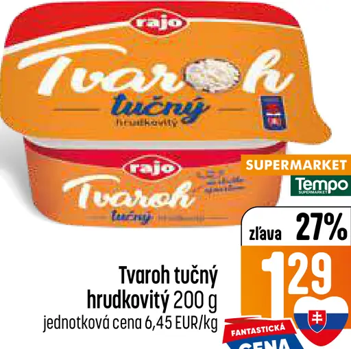 Rajo Tvaroh tučný hrudkovitý