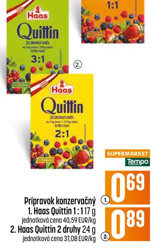 Haas Quittin želírovací prípravok 3:1