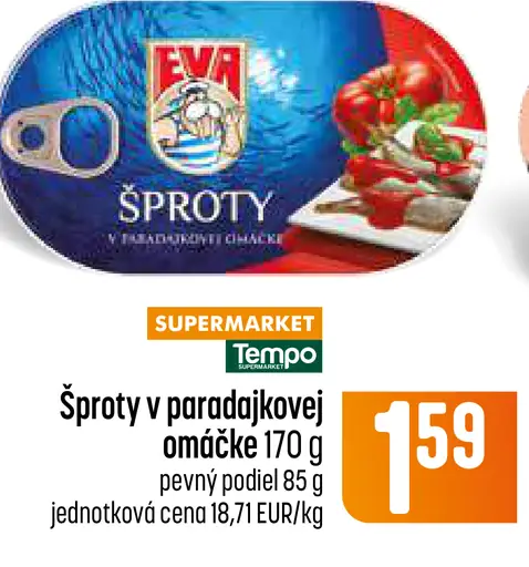 Eva šproty v paradajkovej omáčke
