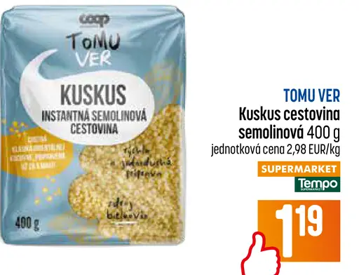 TOMU VER Kuskus cestovina semolinová