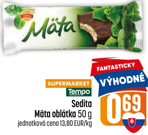 Sedita Máta oblátka plnená mätovým krémom