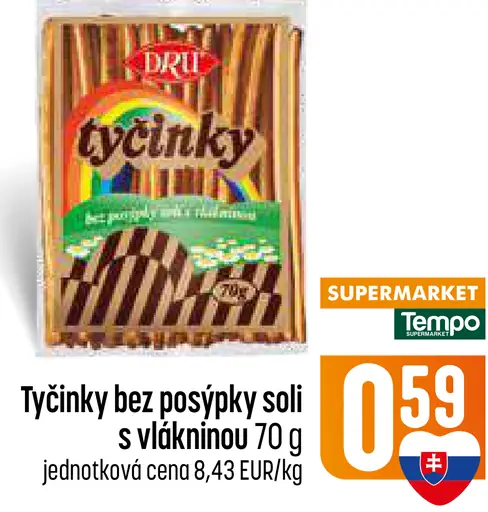 Druid Tyčinky bez posýpky soli s vlákninou