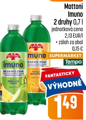 Mattoni Imuno ochutená minerálna voda
