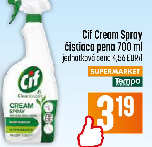 Cif Cleanboost Cream Spray Original krémová čistiaca pena