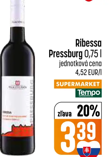 Ribessa Pressburg červené víno
