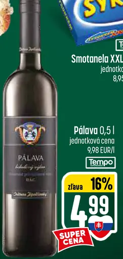Pálava víno biele polosladké 0,5 l