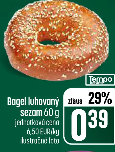 Bagel ľahovaný sezam
