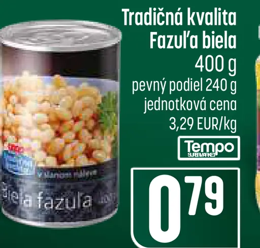 Tradičná kvalita Fazuľa biela