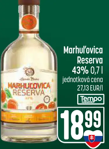 Marhuľovica Reserva 43%