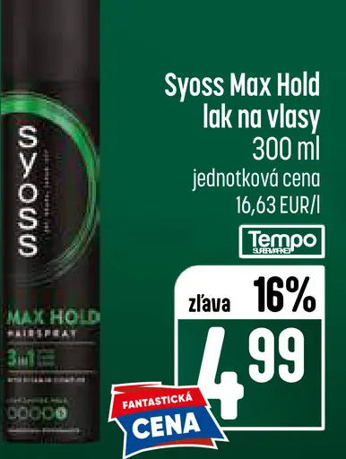 Syoss lak na vlasy Max Hold