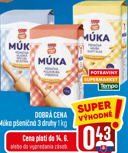 Múka pšeničná 3 druhy