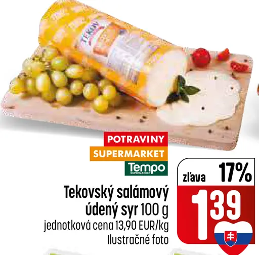 Tekovský salámový údený syr