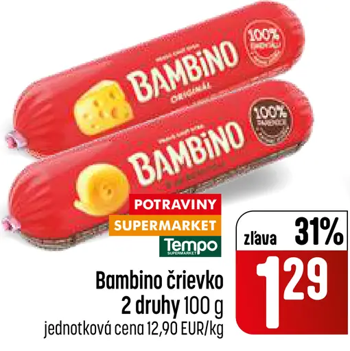 Bambino črievko tavený syr 2 druhy