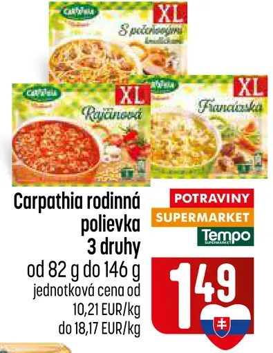 Carpathia rodinná polievka 3 druhy