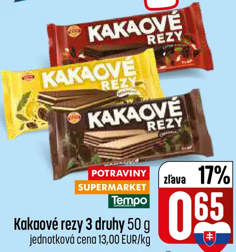 Coop Tradičná kvalita Kakaové rezy