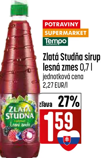 Zlatá Studňa Sirup s príchuťou lesná zmes