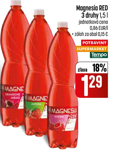 Magnesia Red ochutená minerálna voda