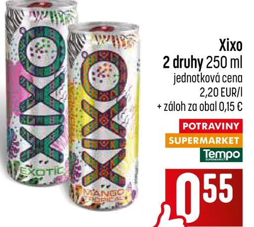 Xixo nealkoholický nápoj 2 druhy