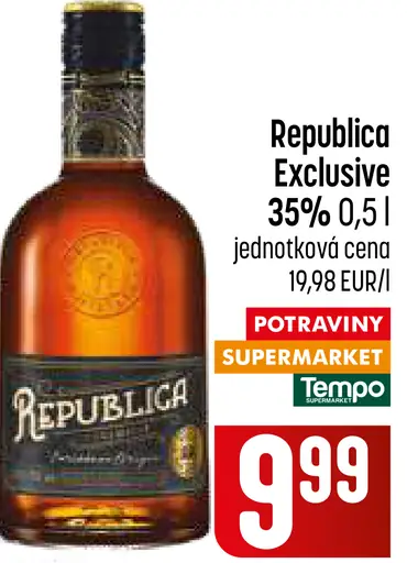Republica Exclusive rum 35%