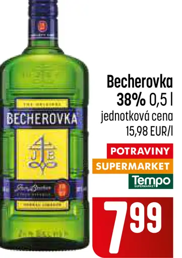 Becherovka Bylinný likér 38 %