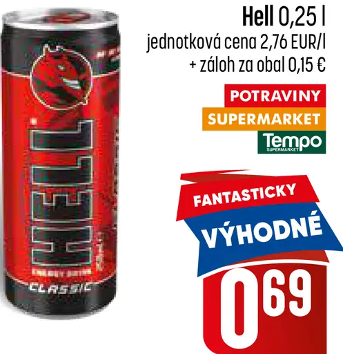 Hell energetický nápoj plechovka