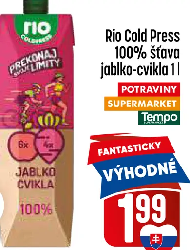 Rio Cold Press 100% šťava jabĺčko - cvikla