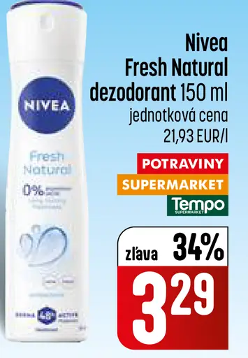 Nivea Fresh Natural sprej dezodorant