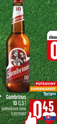 Gambrinus svetlé pivo plechovka