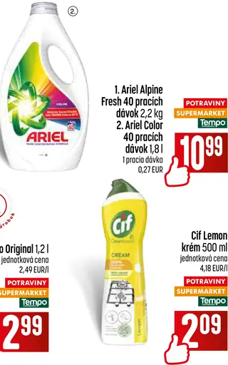 Ariel Alpine Fresh prací prášok