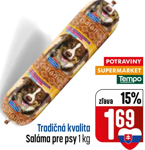 Tradičná kvalita Saláma pre psy