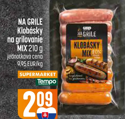 COOP Na Grile klobásky na grilovanie MIX