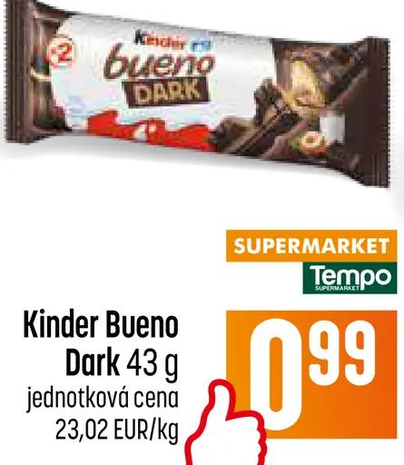 Kinder Bueno Dark tyčinka