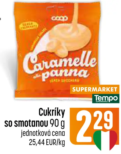 COOP Caramelle panna cukríky so smotanou