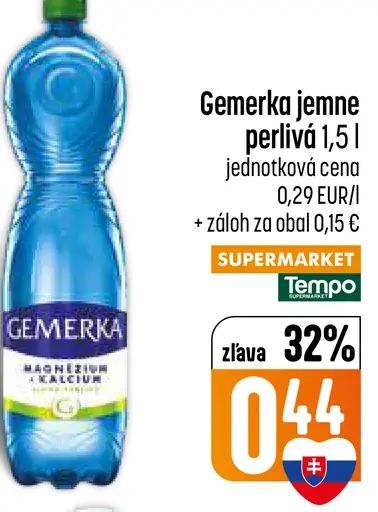Gemerka jemne perlivá minerálna voda
