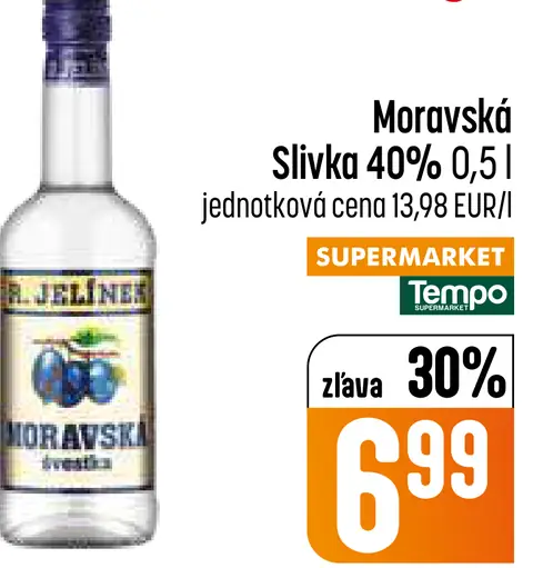 Moravská Slivka 40% ovocný destilát
