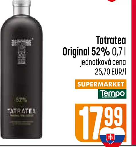 Tatratea Original čajový likér 52%
