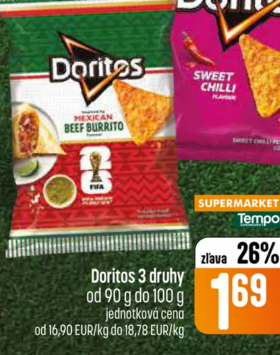 Doritos tortillové chipsy rôzne druhy