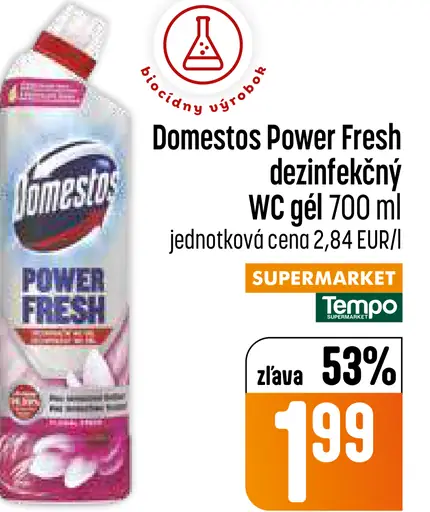 Domestos Power Fresh dezinfekčný WC gél