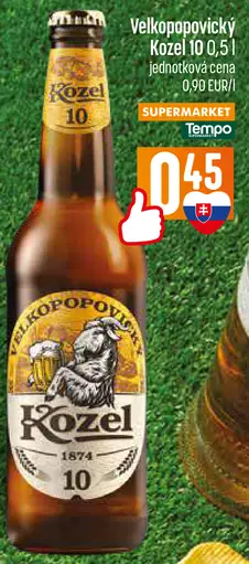 Velkopopovický Kozel 10 svetlé pivo