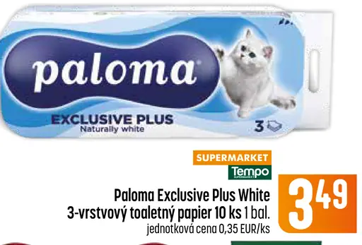 Paloma exclusive plus 3-vrstvový toaletný papier